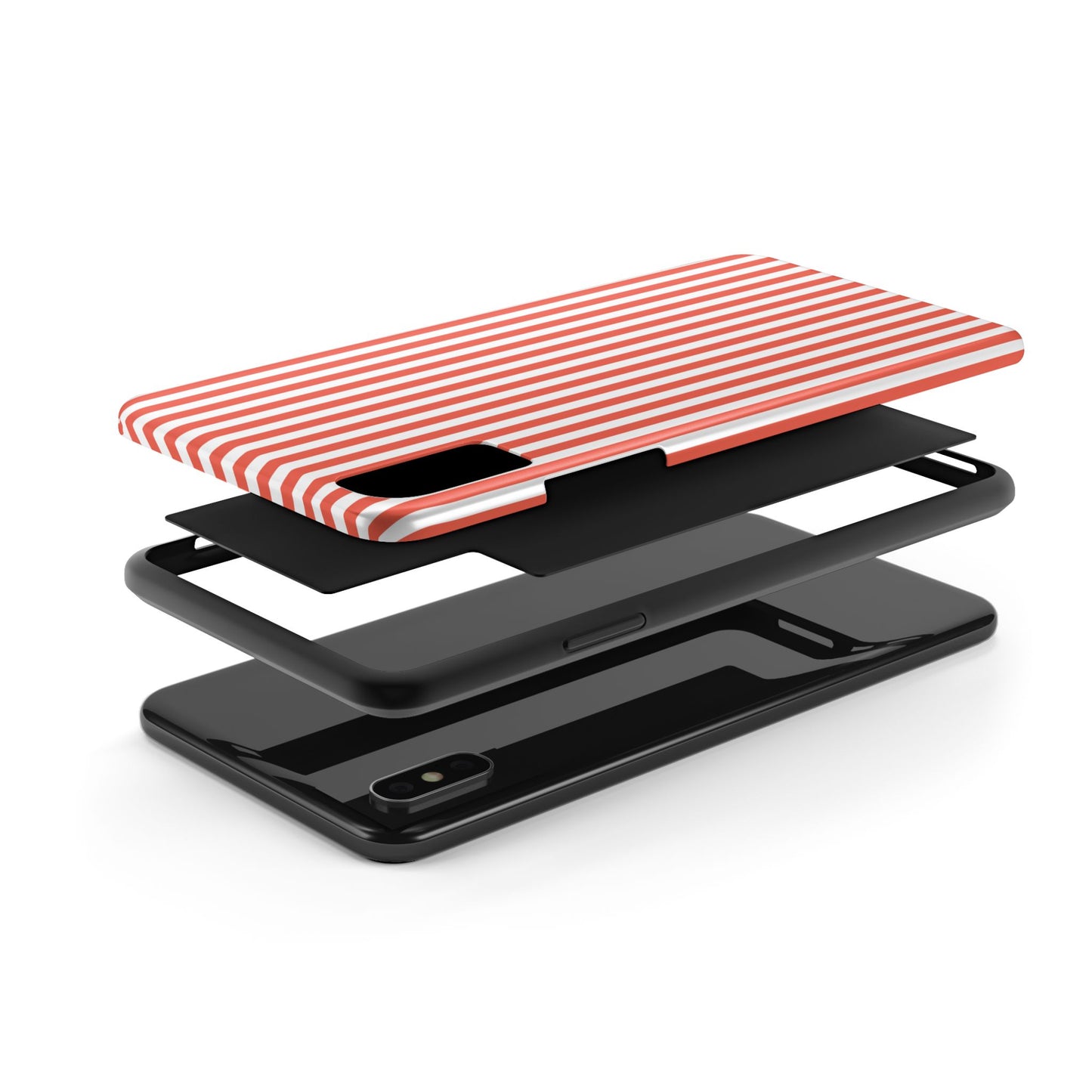 Red Stripes Phone Case - USA, Cute, Trendy, Durable, Hand-Designed Phone Cases