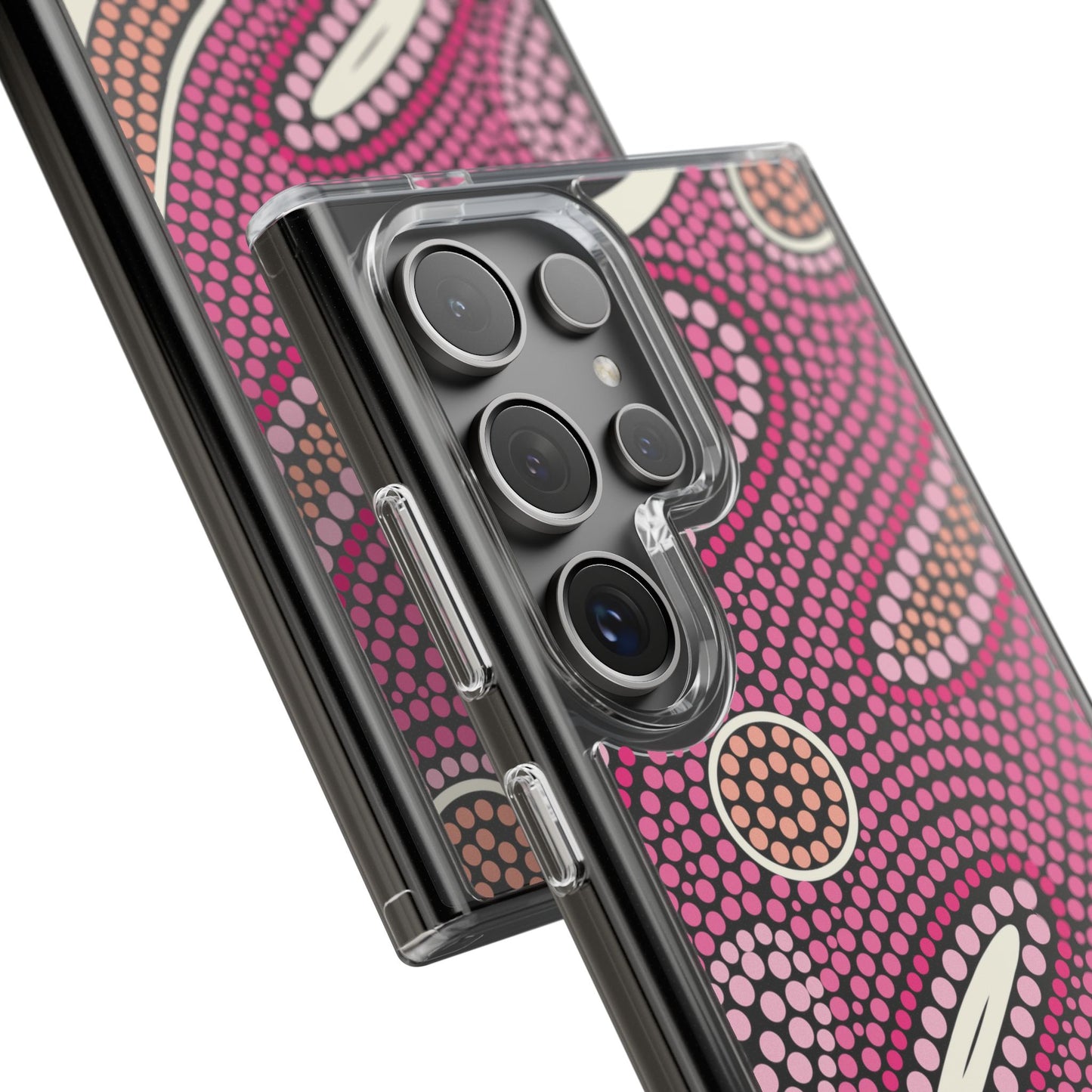 Clear Pink "Dream in Dots" Phone Case by Asho Designs