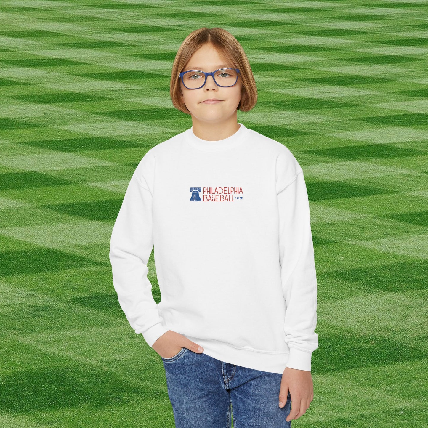 Kids Philadelphia Phillies Baseball Crewneck Sweatshirt - For Young Fans