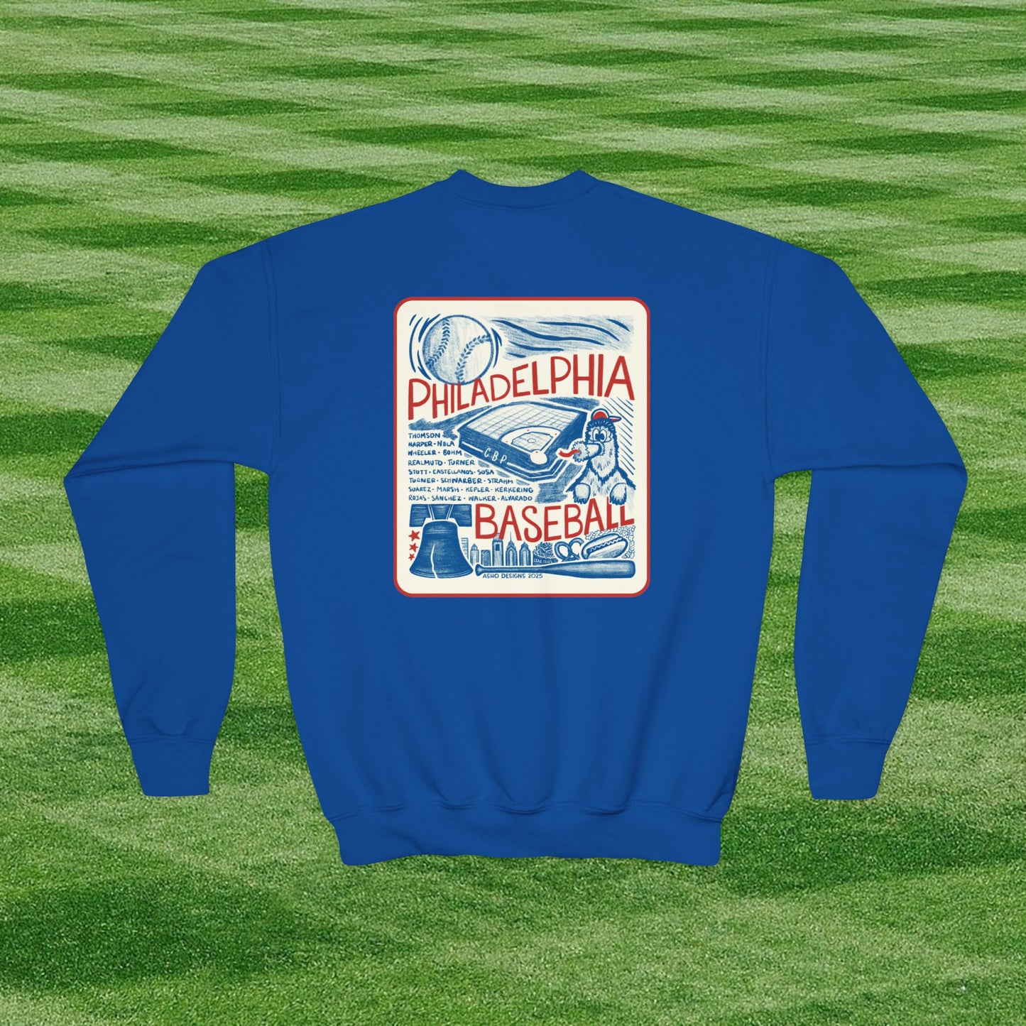 Kids Philadelphia Phillies Baseball Crewneck Sweatshirt - For Young Fans