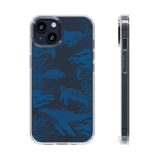 Clear Blue Sea Creatures Phone Case by Asho Designs