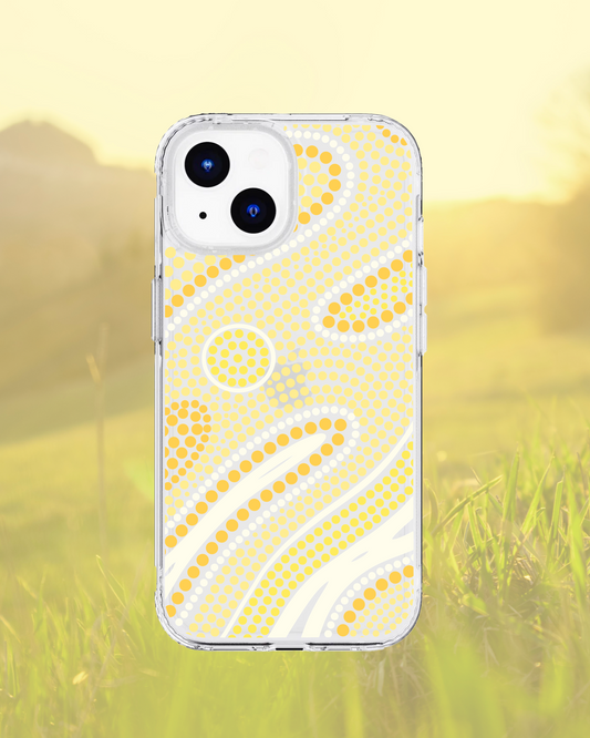 Clear Butter Yellow "Dream in Dots" Phone Case by Asho Designs