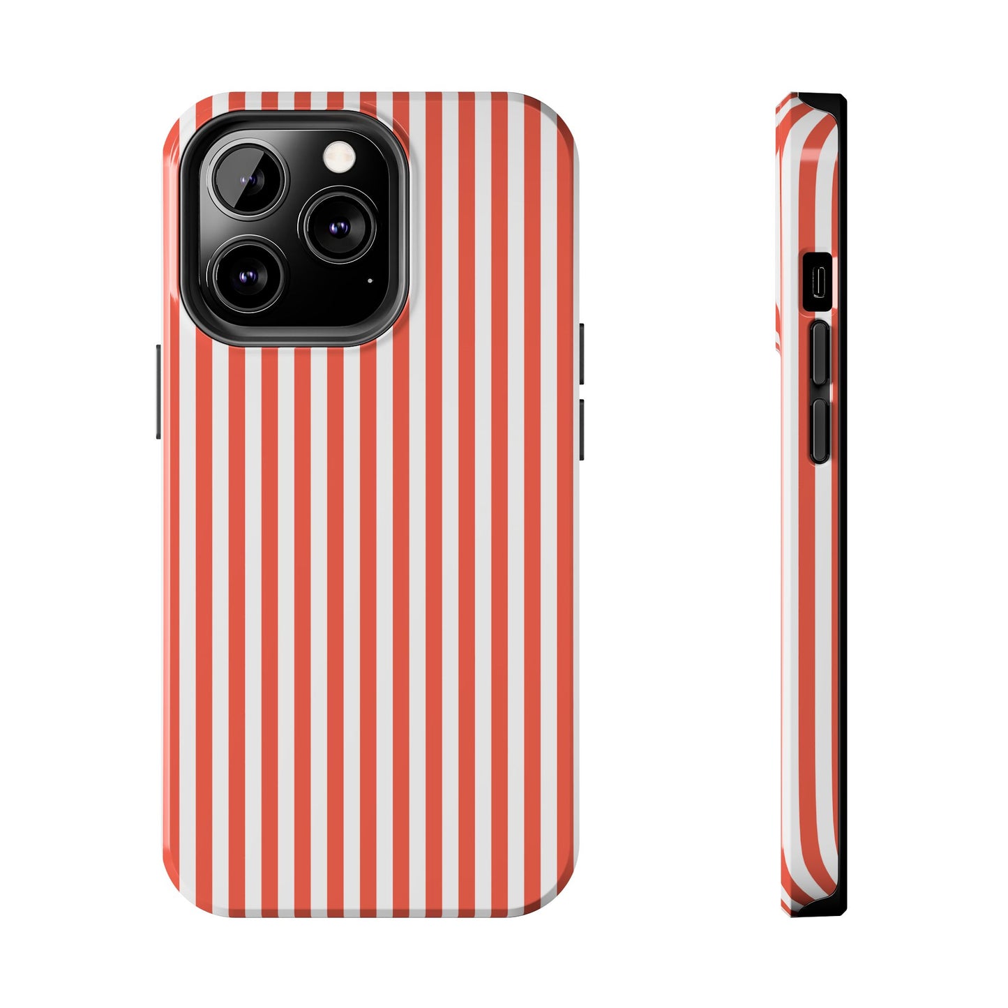 Red Stripes Phone Case - USA, Cute, Trendy, Durable, Hand-Designed Phone Cases