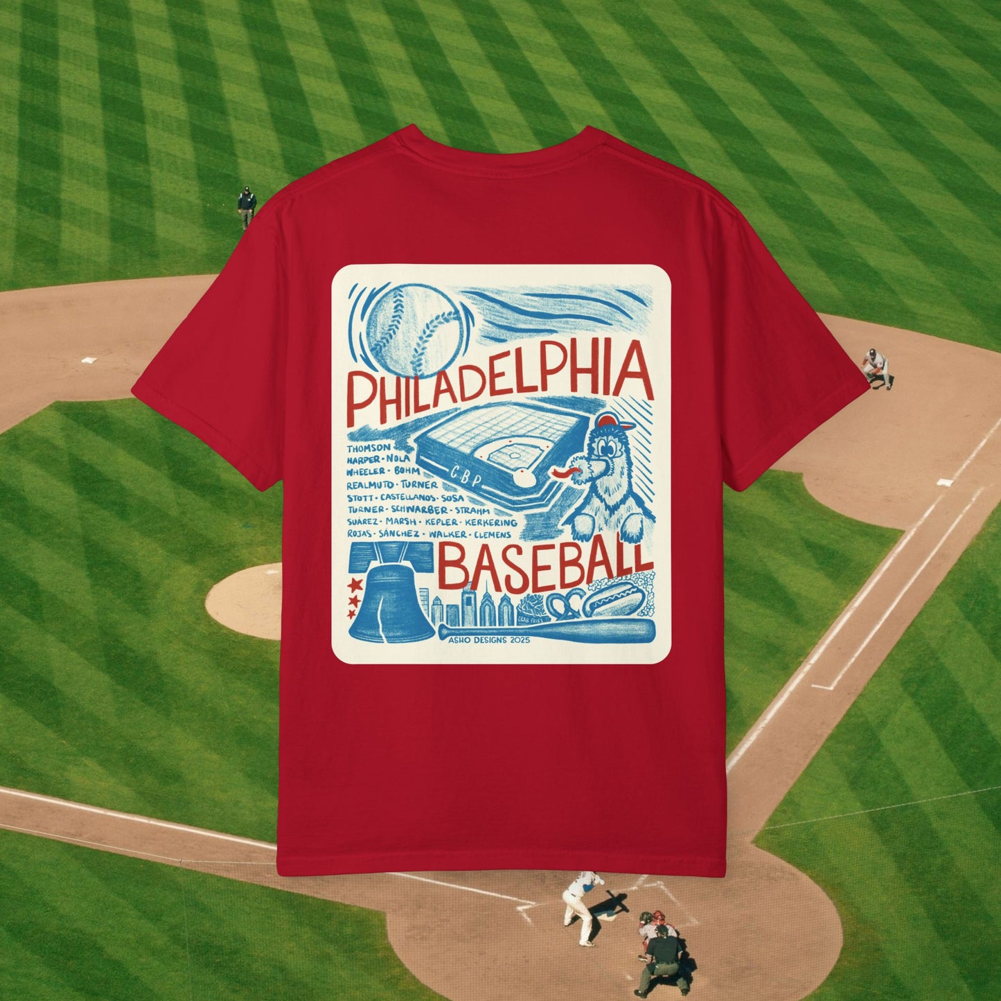 Philadelphia Phillies Collage Unisex T-Shirt – Comfort Colors Tee