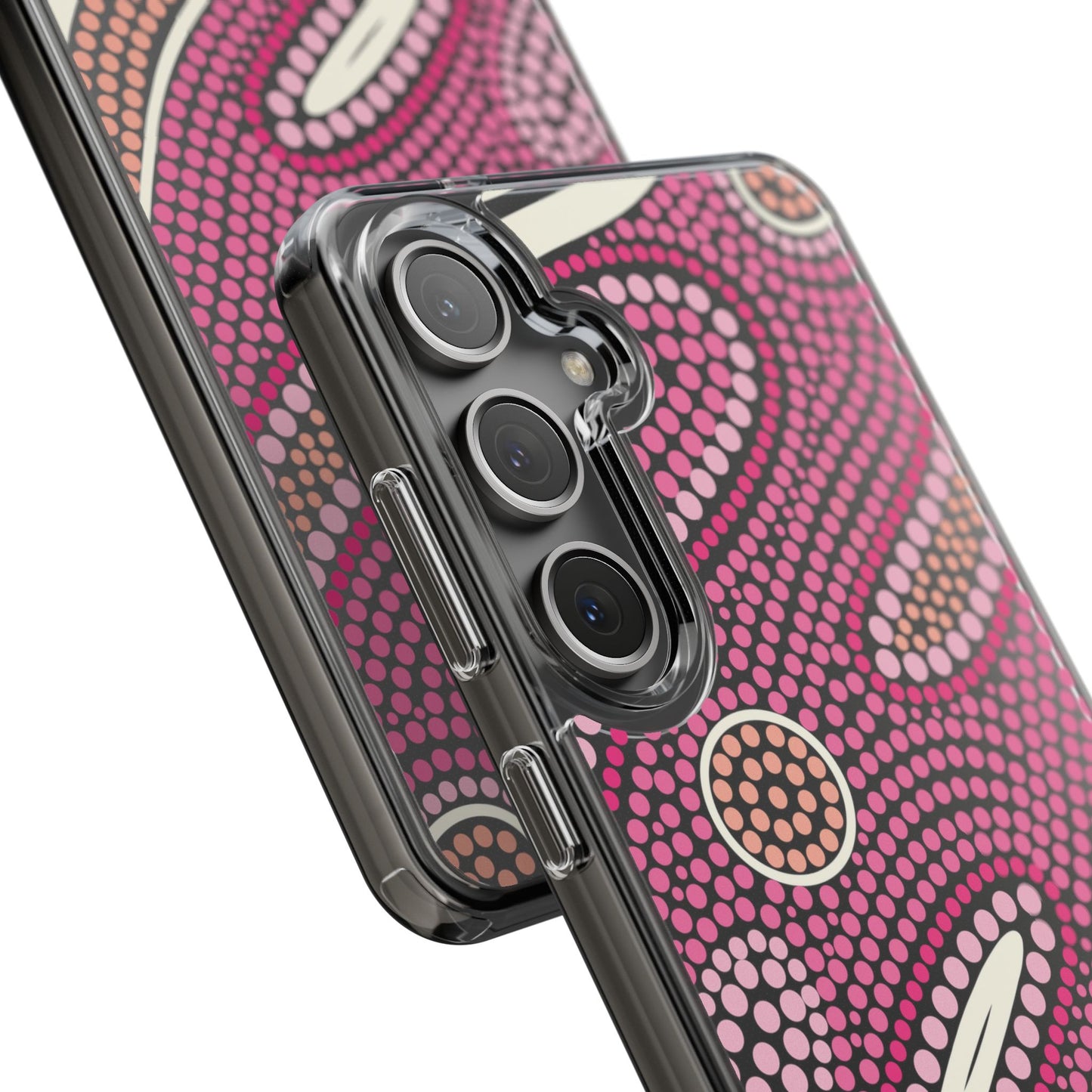 Clear Pink "Dream in Dots" Phone Case by Asho Designs