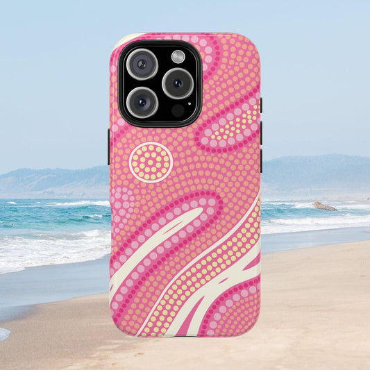 Hot Pink "Dream in Dots" Phone Case - Cute, Trendy, Durable, Hand-Designed Phone Cases
