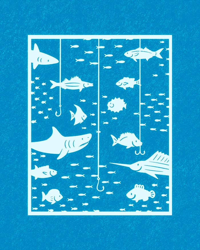 Fish and Sharks Pre-Made T-Shirt Design