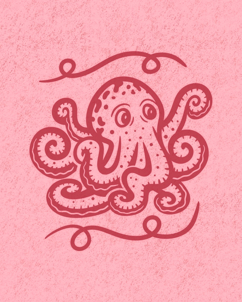 Cartoon Octopus Pre-Made T-Shirt Design