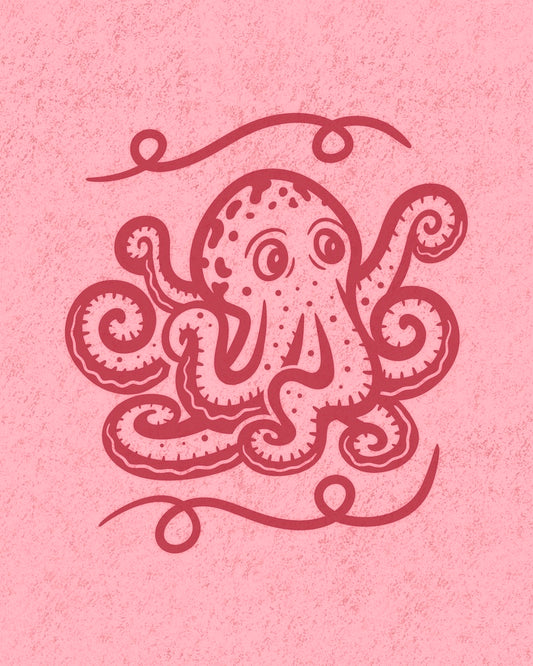 Cartoon Octopus Design SVG Digital Download for Commercial Use