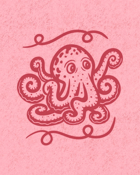 Cartoon Octopus Pre-Made T-Shirt Design