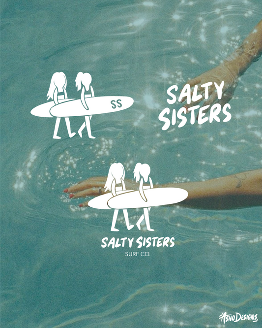 Premade Surfer Girls Logo Suite, Mini Brand Identity Kit