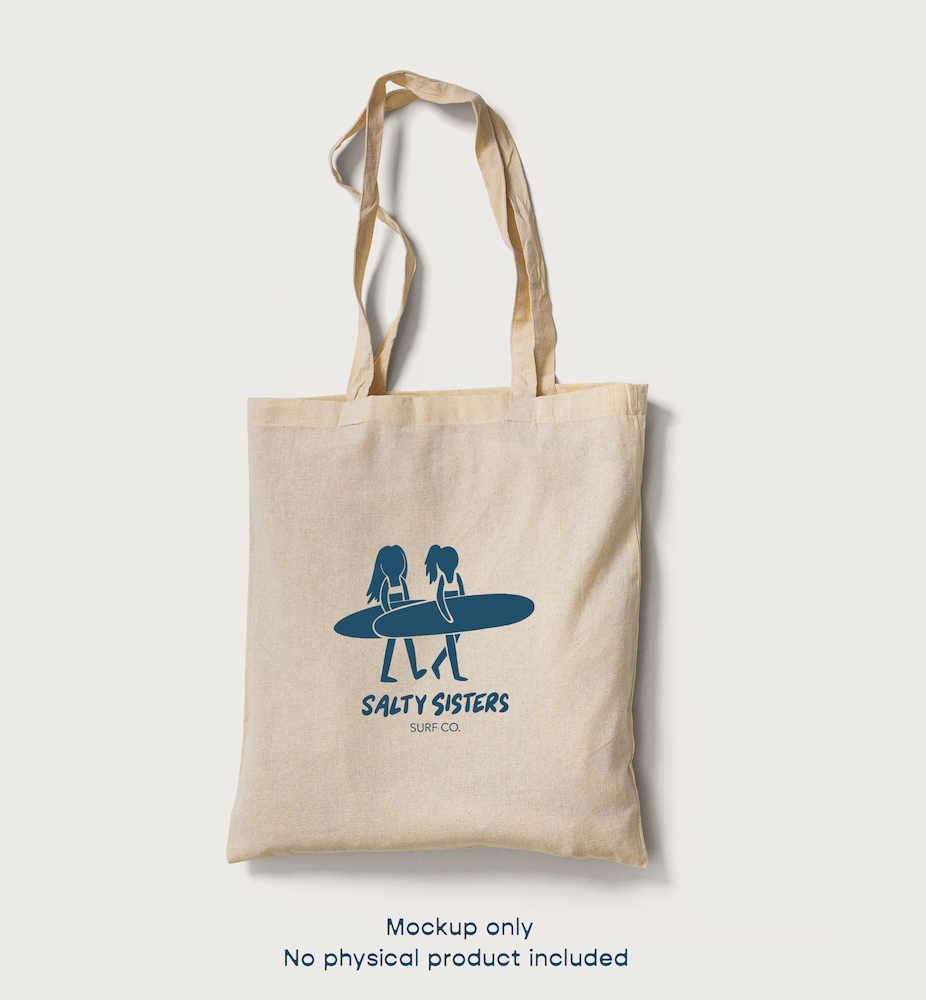 Premade Surfer Girls Logo Suite, Mini Brand Identity Kit