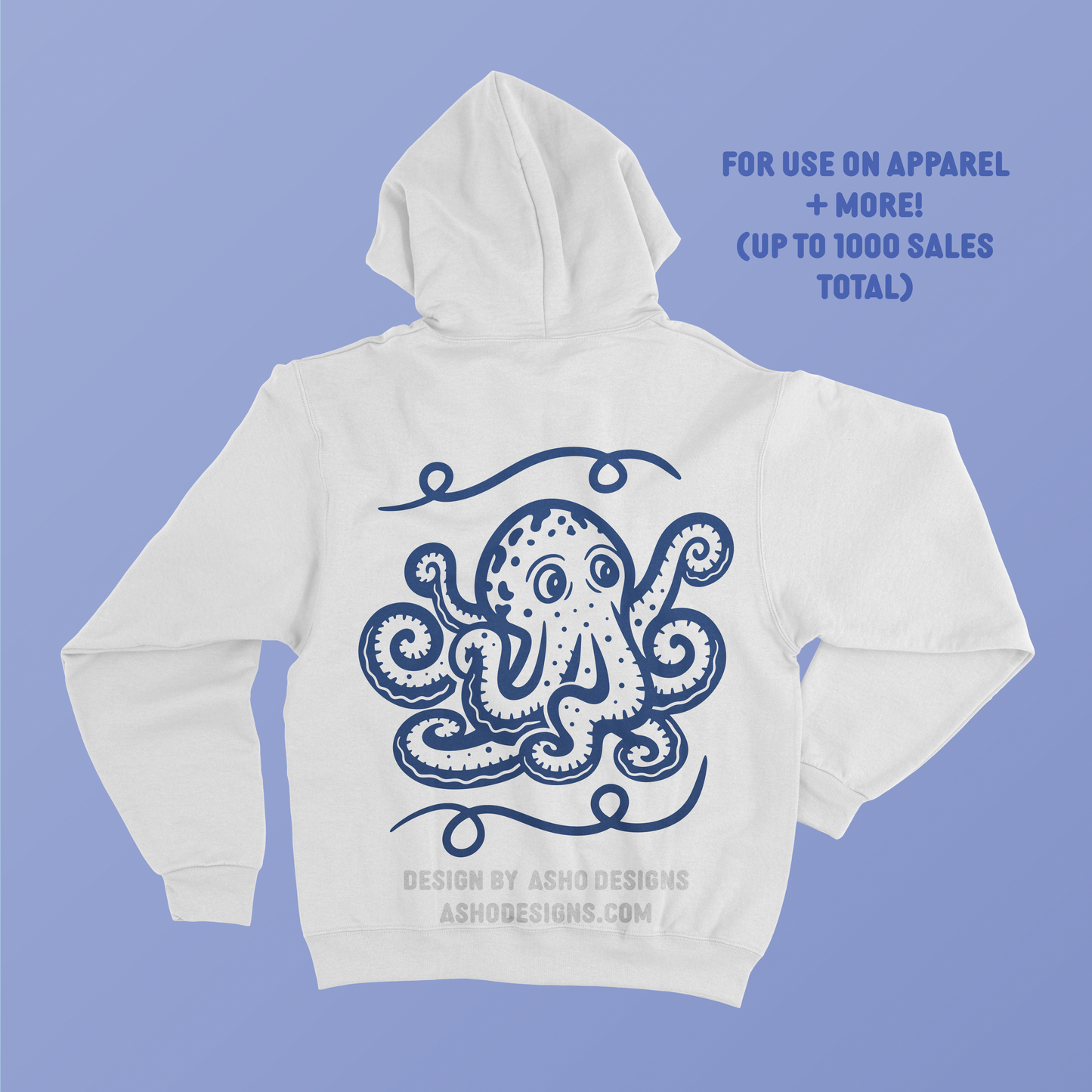 Cartoon Octopus Design SVG Digital Download for Commercial Use