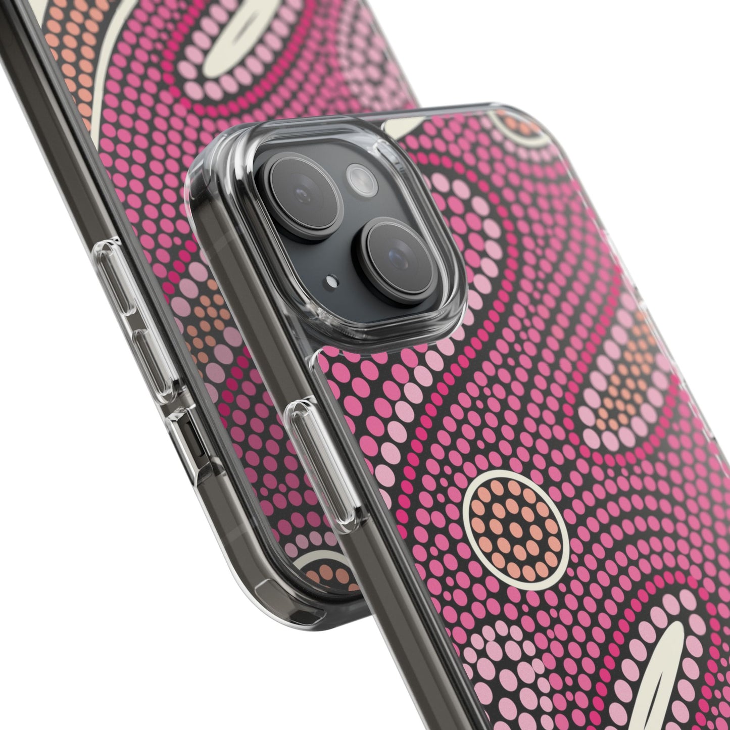Clear Pink "Dream in Dots" Phone Case by Asho Designs