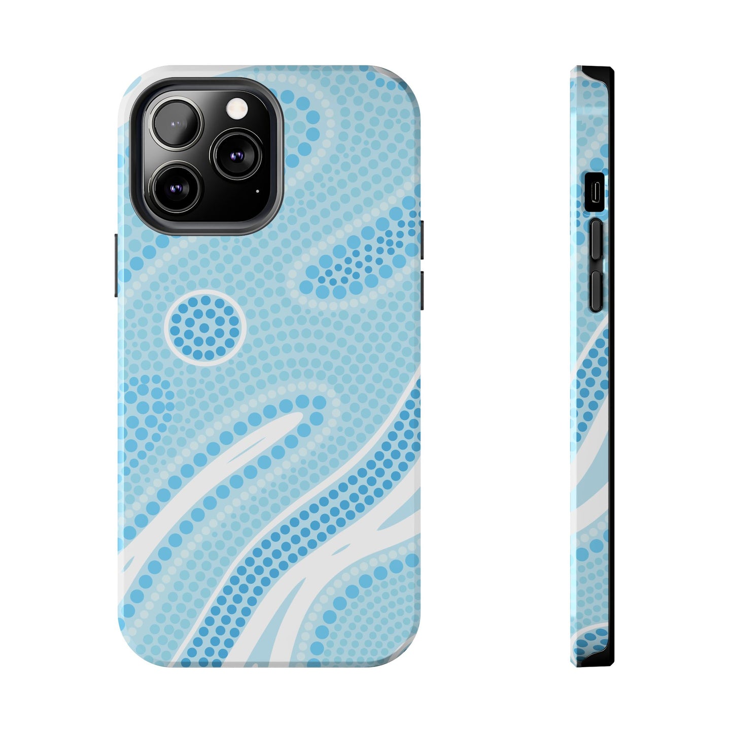 Light Blue "Dream in Dots" Phone Case - Cute, Trendy, Durable, Hand-Designed Phone Cases
