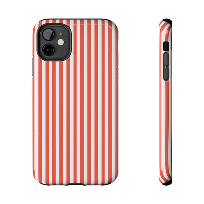 Red Stripes Phone Case - USA, Cute, Trendy, Durable, Hand-Designed Phone Cases