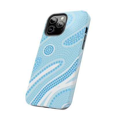 Light Blue "Dream in Dots" Phone Case - Cute, Trendy, Durable, Hand-Designed Phone Cases