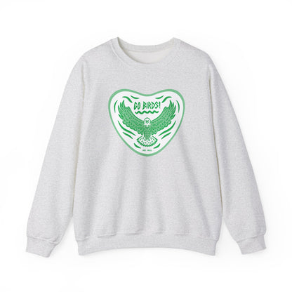 Go Birds Kelly Green Unisex Crewneck Sweatshirt