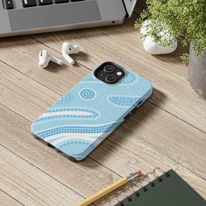 Light Blue "Dream in Dots" Phone Case - Cute, Trendy, Durable, Hand-Designed Phone Cases