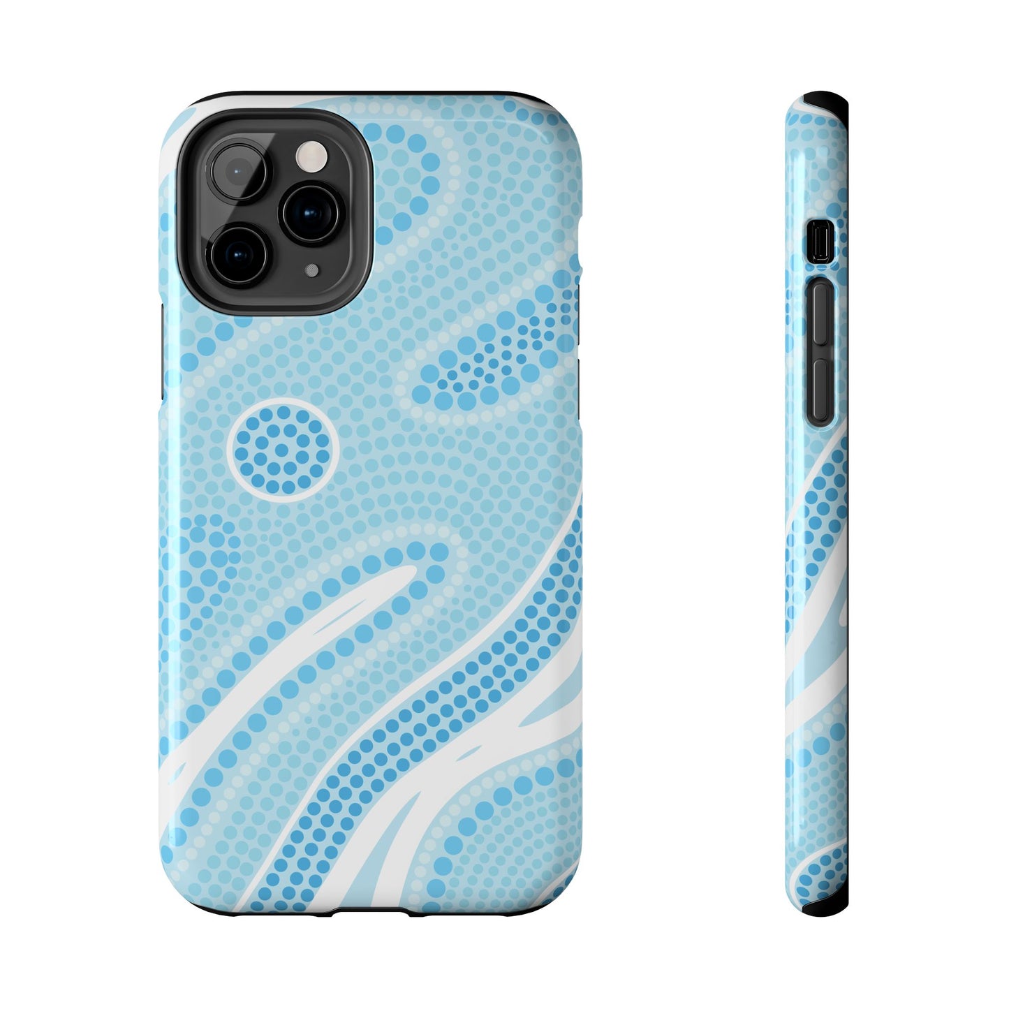 Light Blue "Dream in Dots" Phone Case - Cute, Trendy, Durable, Hand-Designed Phone Cases