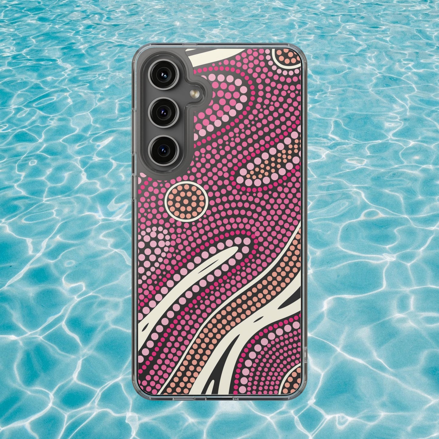 Clear Pink "Dream in Dots" Phone Case by Asho Designs