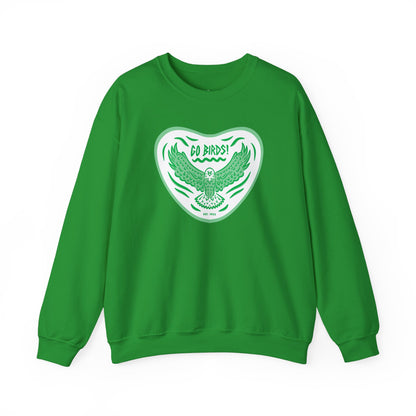 Go Birds Kelly Green Unisex Crewneck Sweatshirt