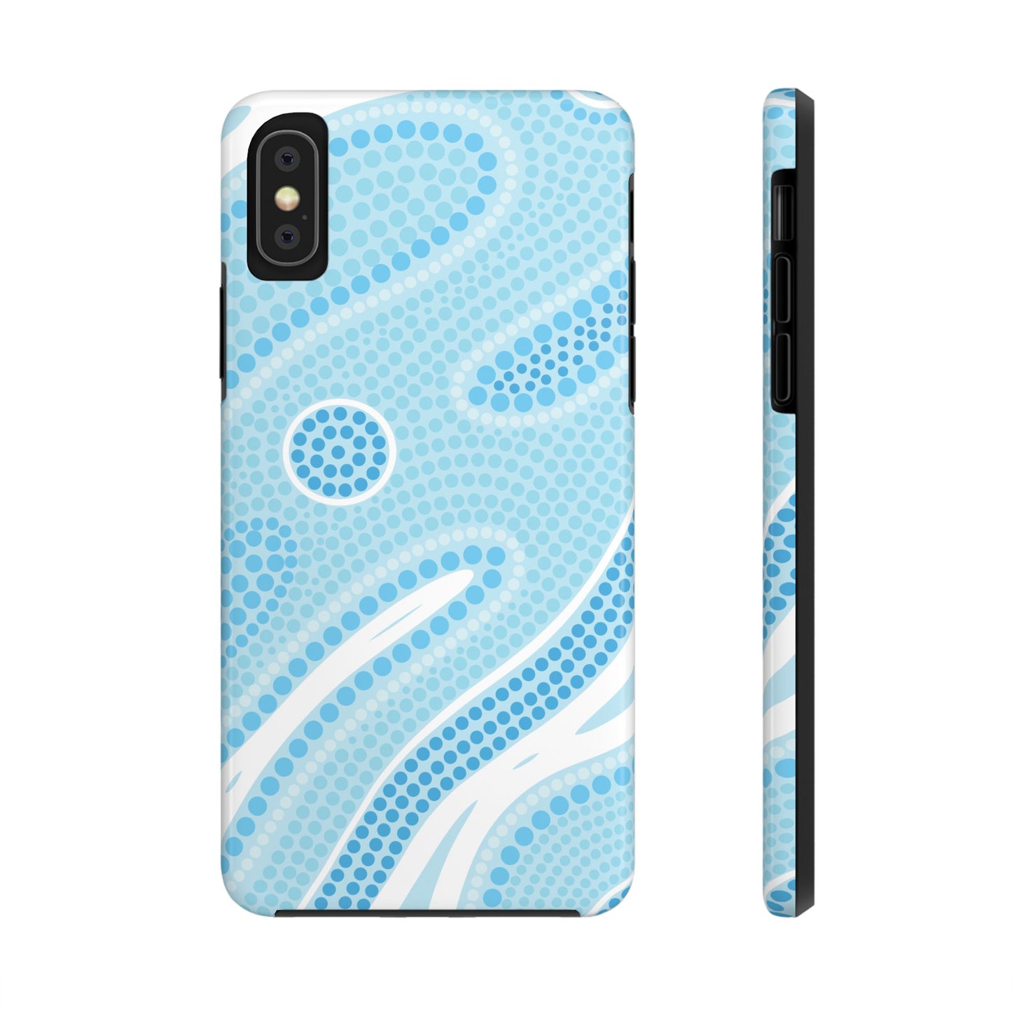 Light Blue "Dream in Dots" Phone Case - Cute, Trendy, Durable, Hand-Designed Phone Cases