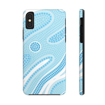 Light Blue "Dream in Dots" Phone Case - Cute, Trendy, Durable, Hand-Designed Phone Cases