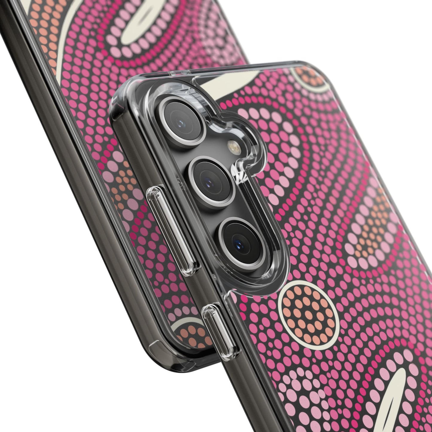 Clear Pink "Dream in Dots" Phone Case by Asho Designs
