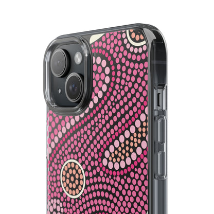 Clear Pink "Dream in Dots" Phone Case by Asho Designs