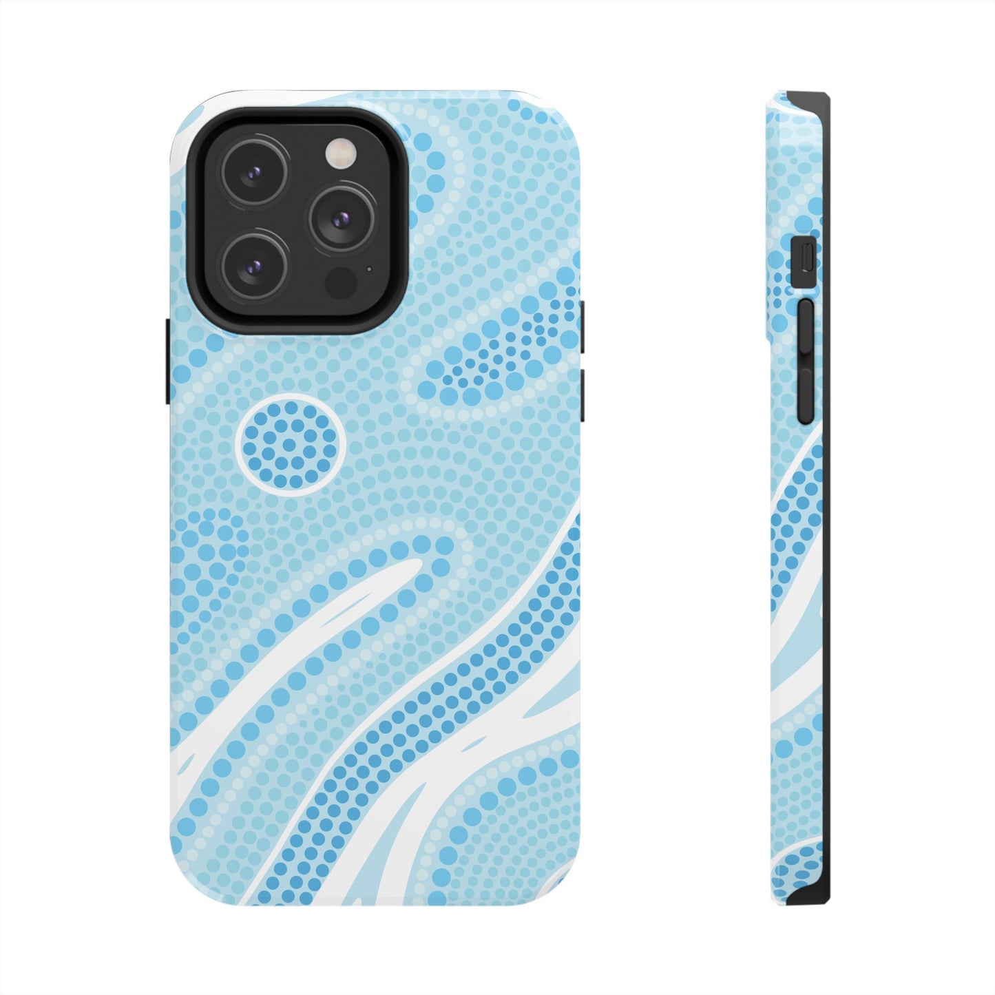 Light Blue "Dream in Dots" Phone Case - Cute, Trendy, Durable, Hand-Designed Phone Cases