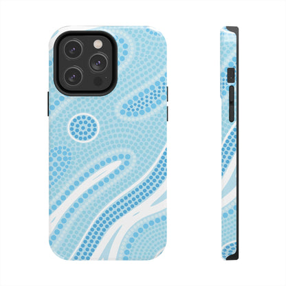 Light Blue "Dream in Dots" Phone Case - Cute, Trendy, Durable, Hand-Designed Phone Cases