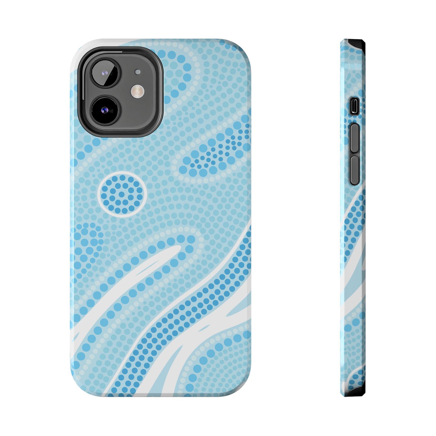 Light Blue "Dream in Dots" Phone Case - Cute, Trendy, Durable, Hand-Designed Phone Cases