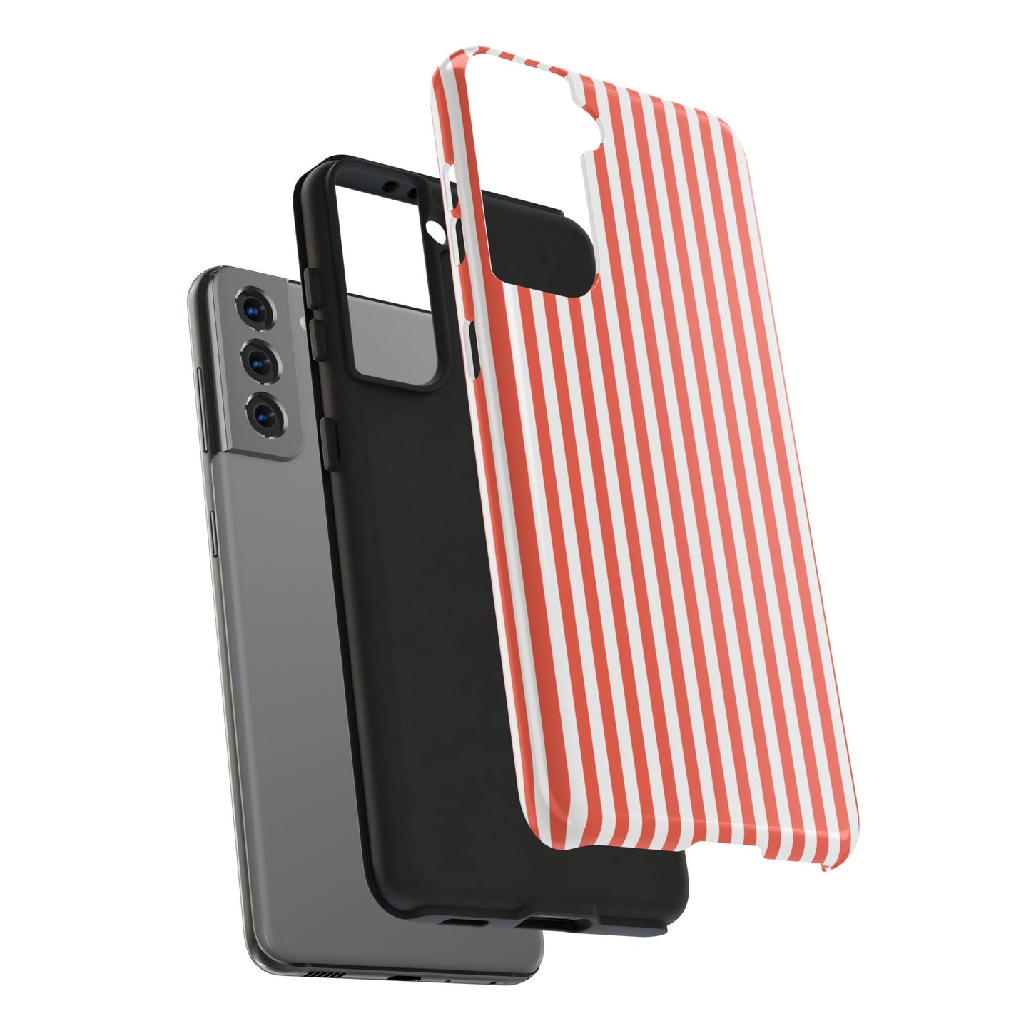 Red Stripes Phone Case - USA, Cute, Trendy, Durable, Hand-Designed Phone Cases