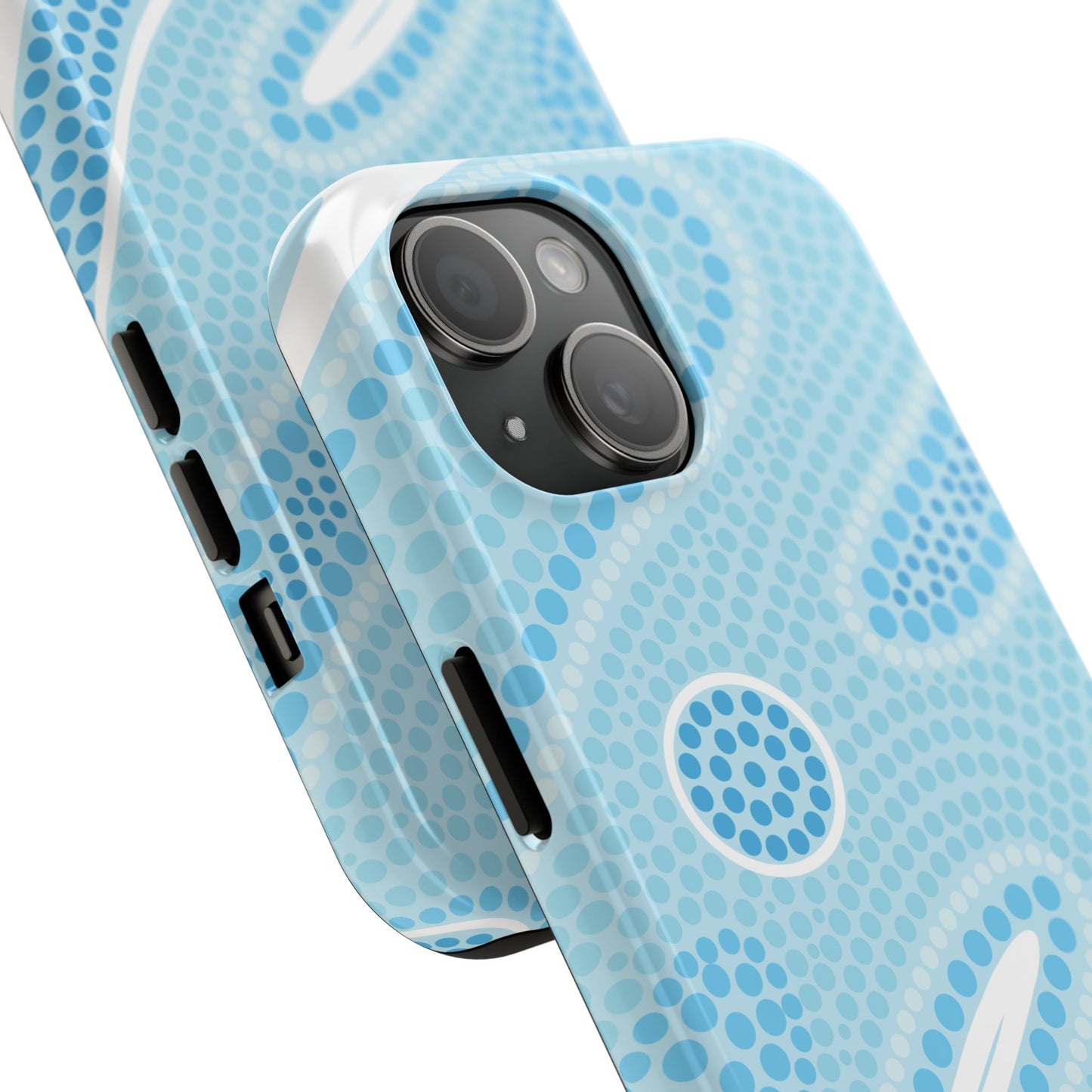 Light Blue "Dream in Dots" Phone Case - Cute, Trendy, Durable, Hand-Designed Phone Cases
