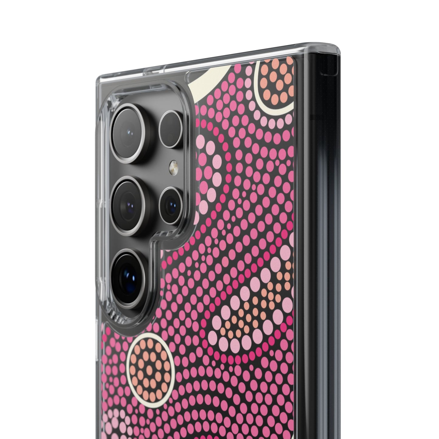 Clear Pink "Dream in Dots" Phone Case by Asho Designs