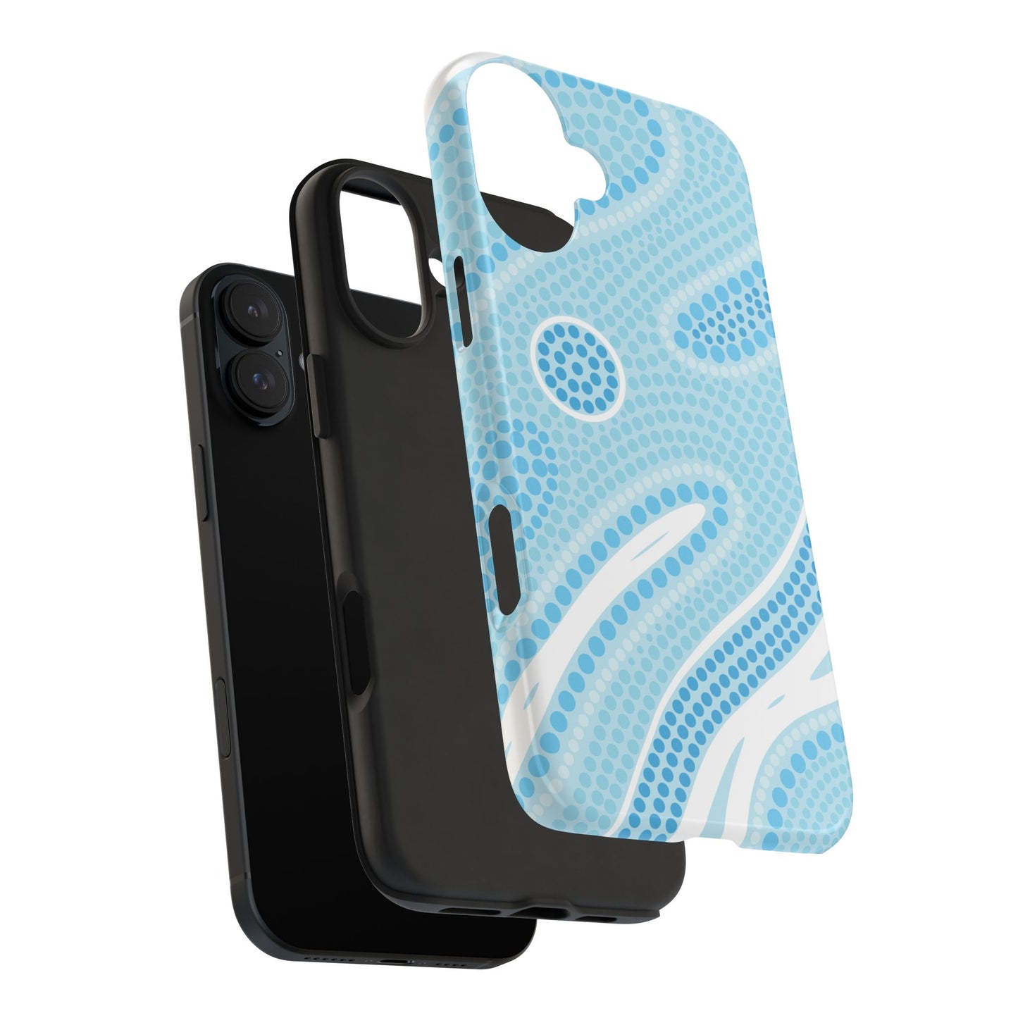 Light Blue "Dream in Dots" Phone Case - Cute, Trendy, Durable, Hand-Designed Phone Cases