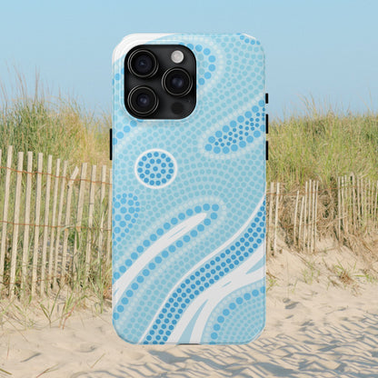 Light Blue "Dream in Dots" Phone Case - Cute, Trendy, Durable, Hand-Designed Phone Cases
