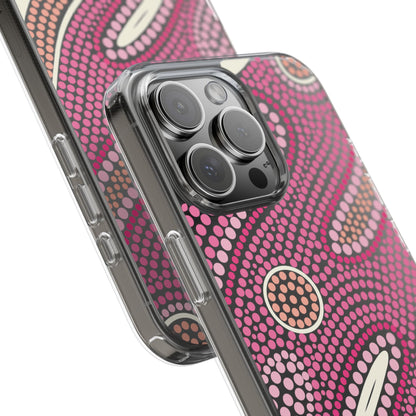 Clear Pink "Dream in Dots" Phone Case by Asho Designs