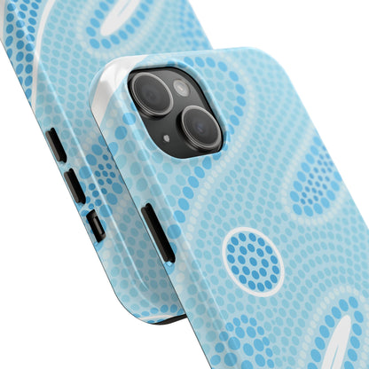Light Blue "Dream in Dots" Phone Case - Cute, Trendy, Durable, Hand-Designed Phone Cases