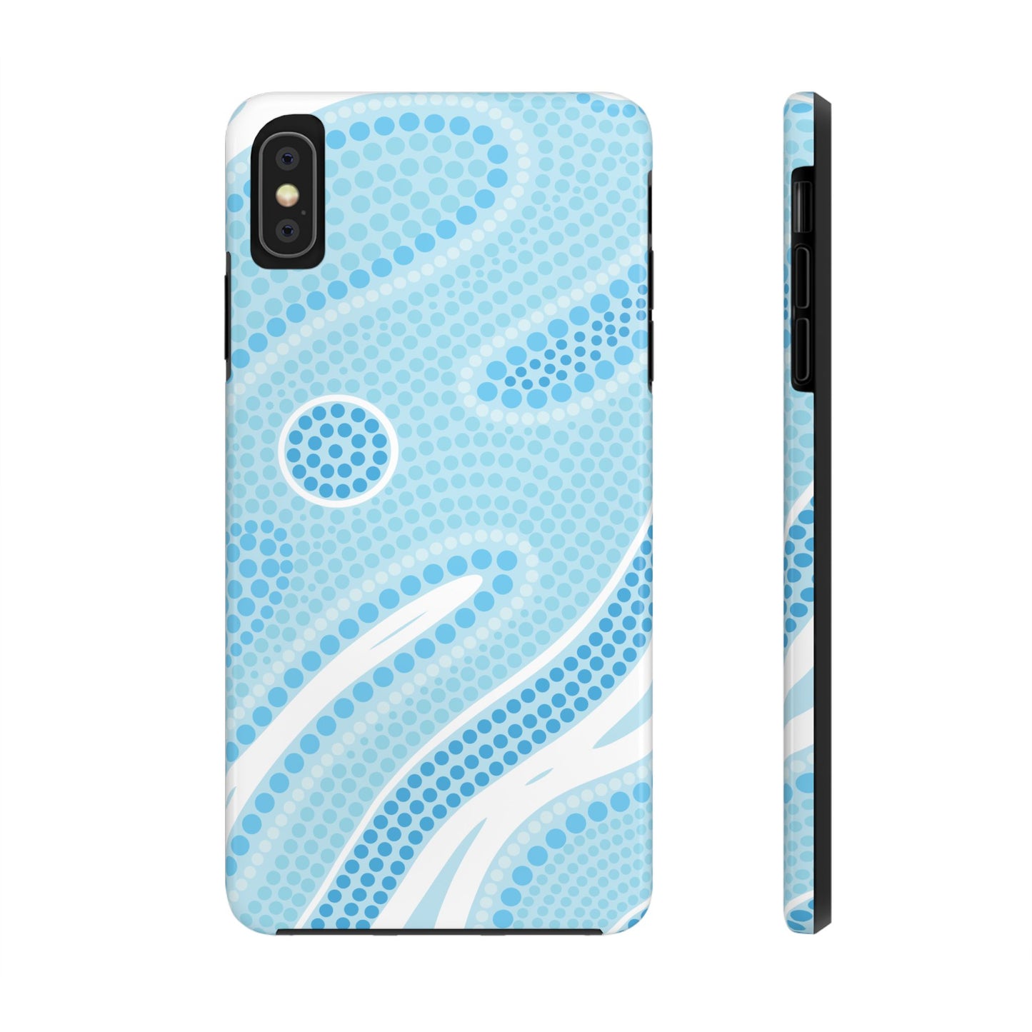 Light Blue "Dream in Dots" Phone Case - Cute, Trendy, Durable, Hand-Designed Phone Cases