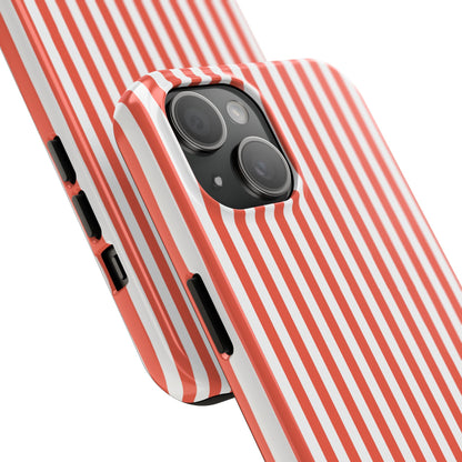 Red Stripes Phone Case - USA, Cute, Trendy, Durable, Hand-Designed Phone Cases