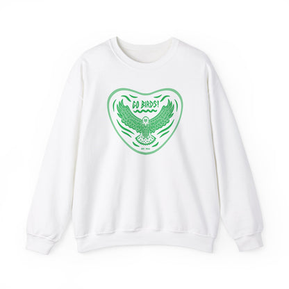 Go Birds Kelly Green Unisex Crewneck Sweatshirt