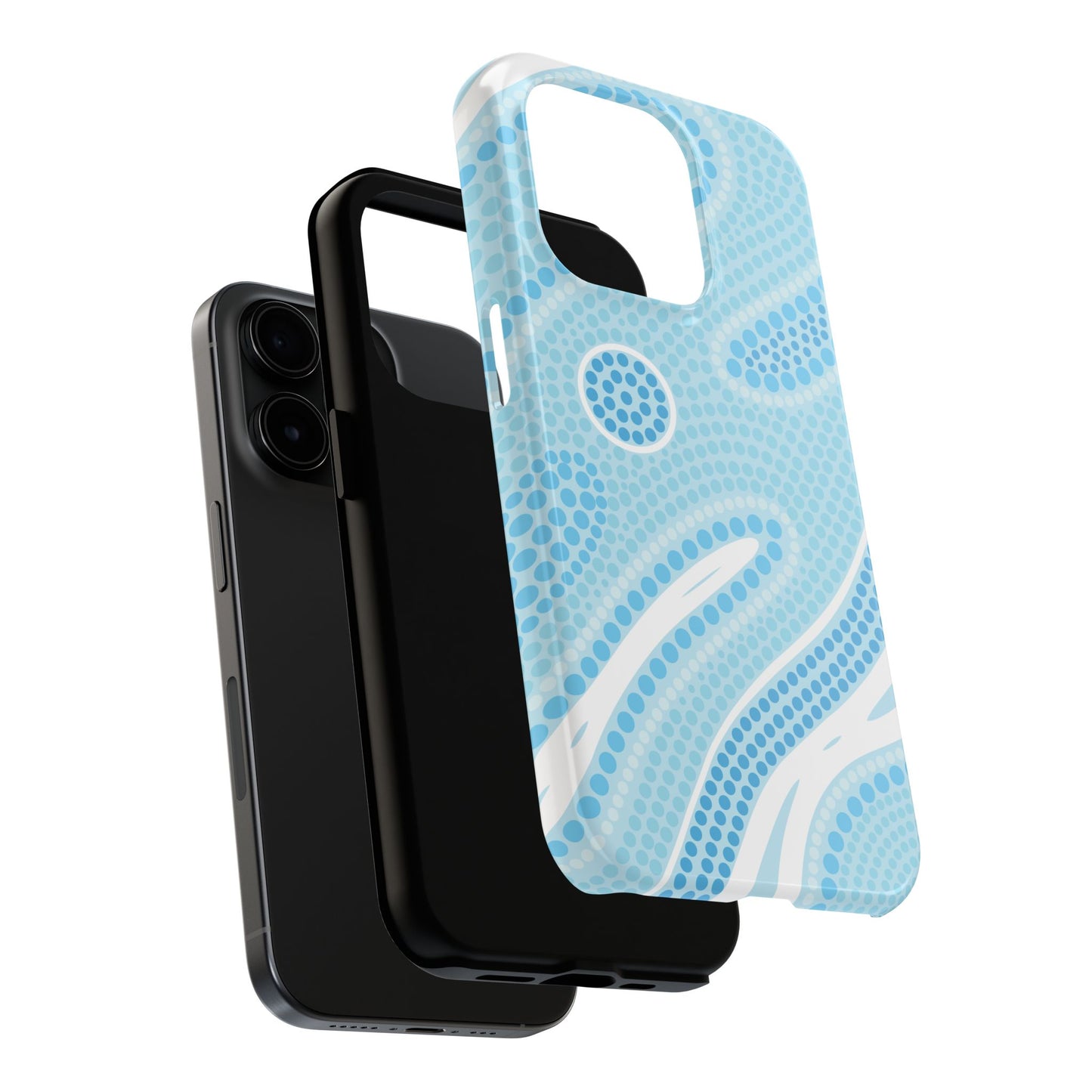 Light Blue "Dream in Dots" Phone Case - Cute, Trendy, Durable, Hand-Designed Phone Cases