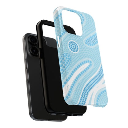 Light Blue "Dream in Dots" Phone Case - Cute, Trendy, Durable, Hand-Designed Phone Cases
