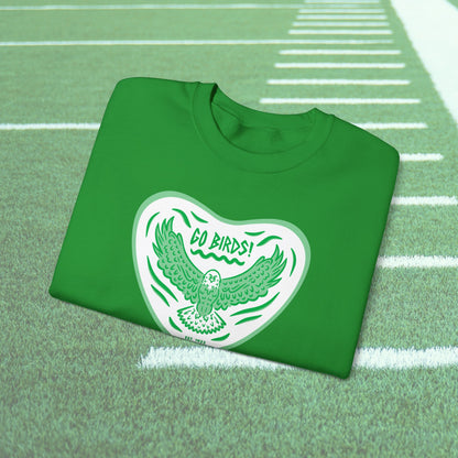 Go Birds Kelly Green Unisex Crewneck Sweatshirt