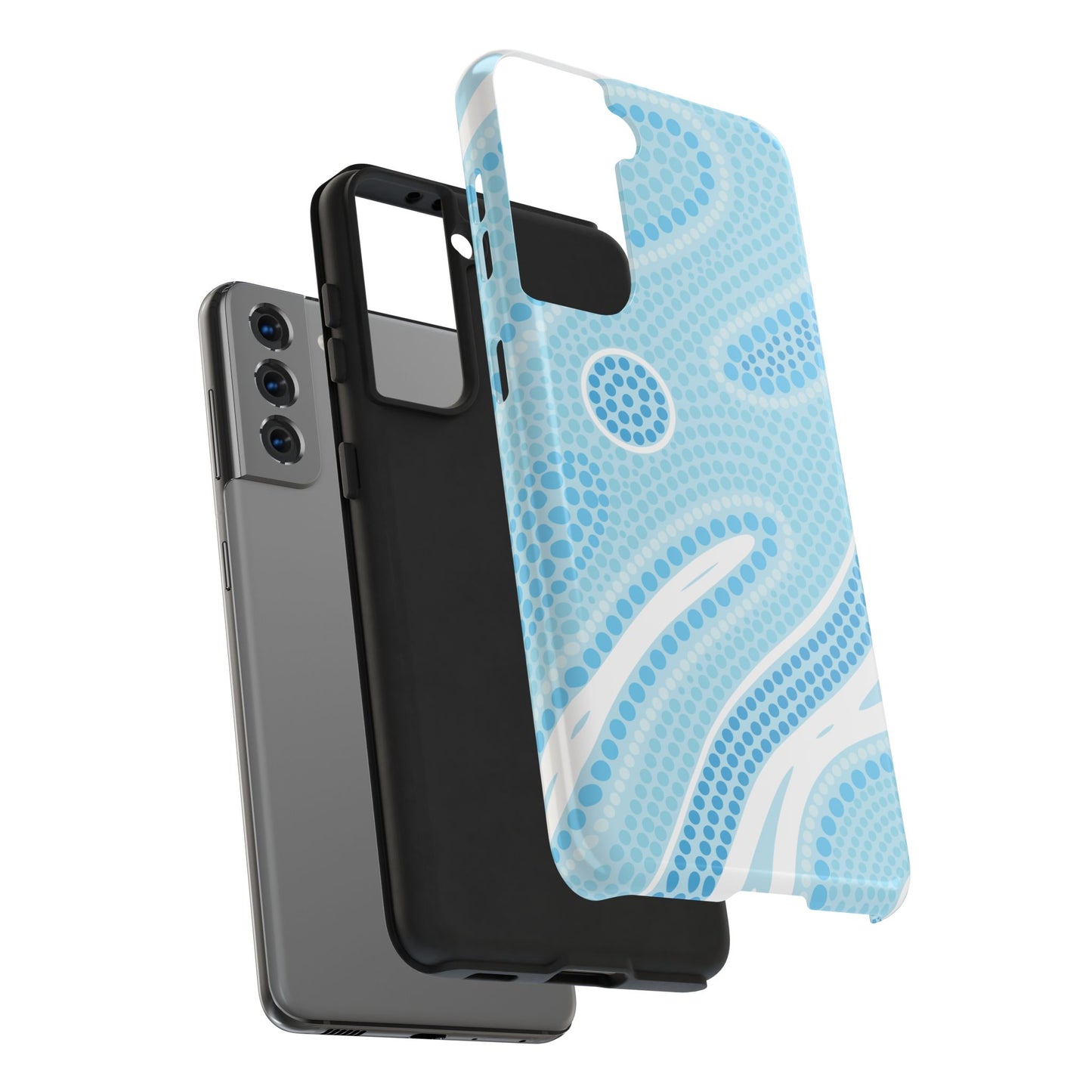 Light Blue "Dream in Dots" Phone Case - Cute, Trendy, Durable, Hand-Designed Phone Cases