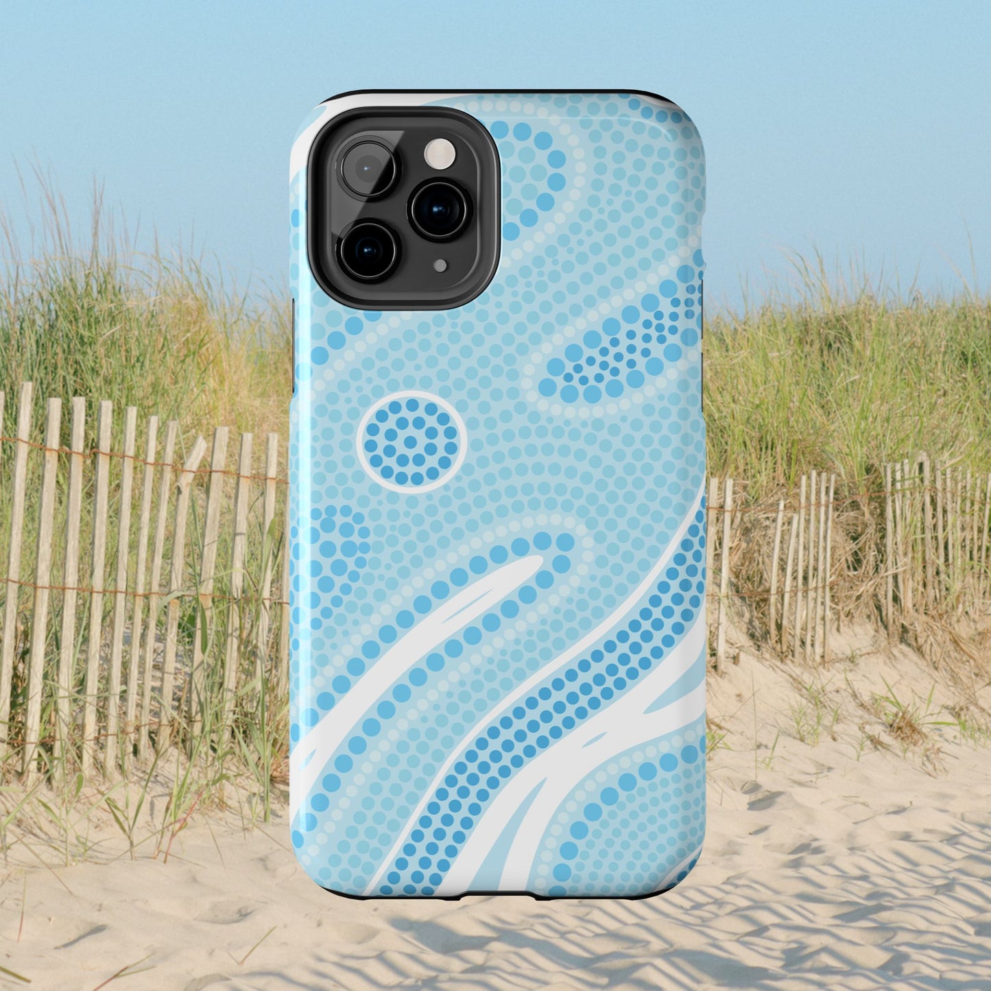 Light Blue "Dream in Dots" Phone Case - Cute, Trendy, Durable, Hand-Designed Phone Cases