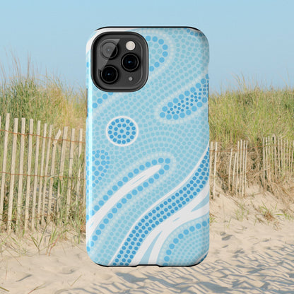 Light Blue "Dream in Dots" Phone Case - Cute, Trendy, Durable, Hand-Designed Phone Cases