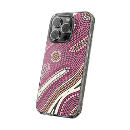 Clear Pink "Dream in Dots" Phone Case by Asho Designs